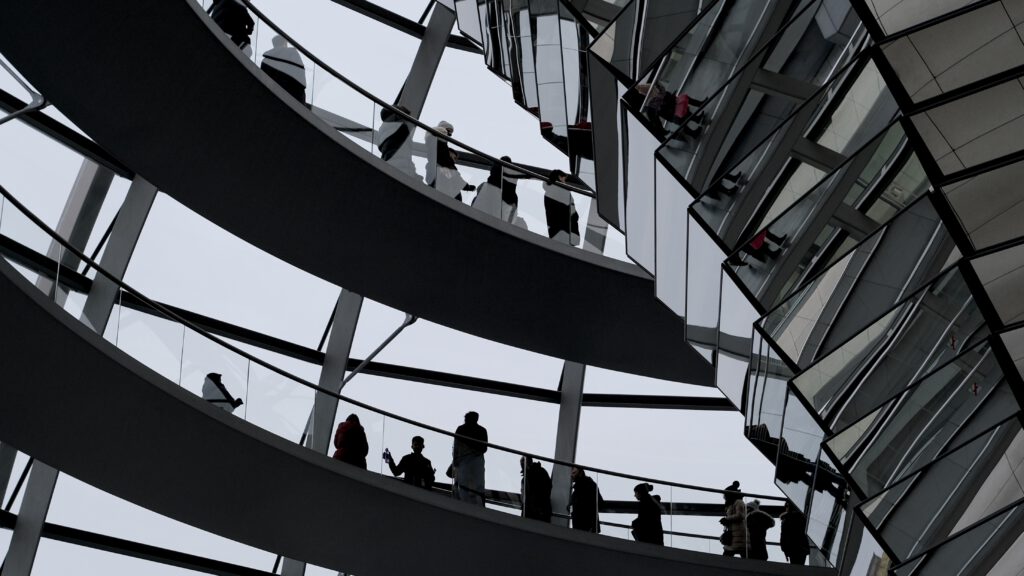 Reichstag building inside the dome